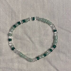 A handmade seed bead bracelet